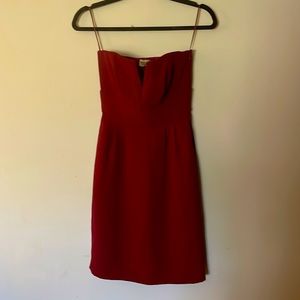 Philosophy di Alberta Ferretti strapless dress, maroon, size 2